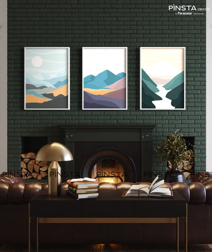 Rainbow Mountains (Set of 3)