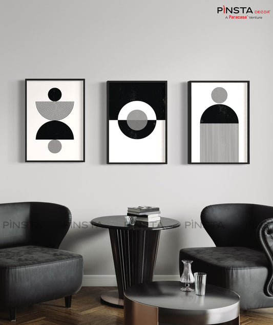 Monochrome Circles (Set of 3)