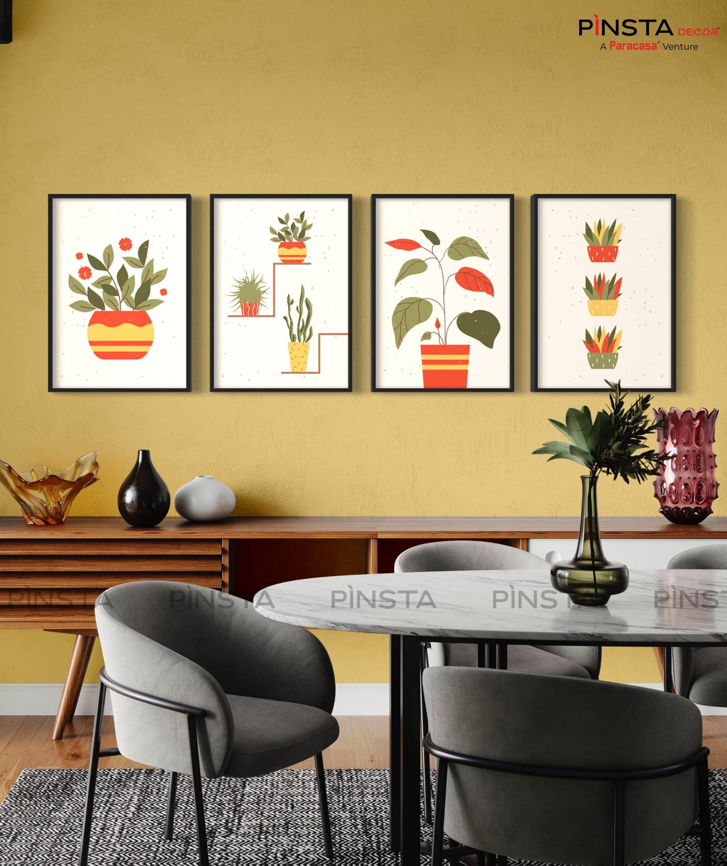 Potted Plants (Set of 4)