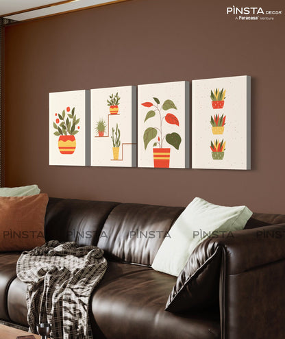 Potted Plants (Set of 4)