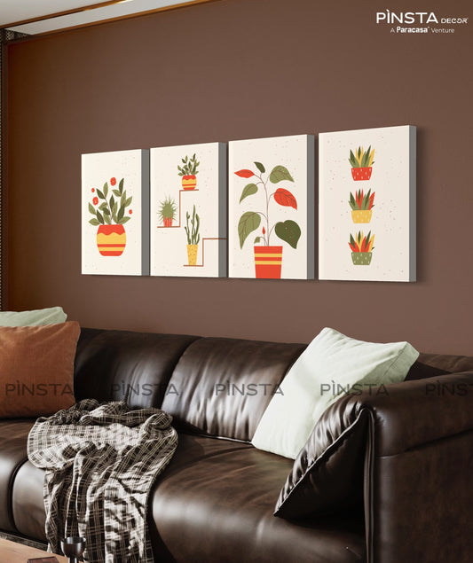 Potted Plants (Set of 4)