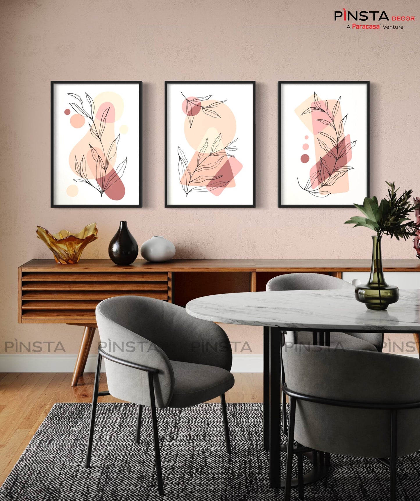 Organic Abstractions (Set of 3)