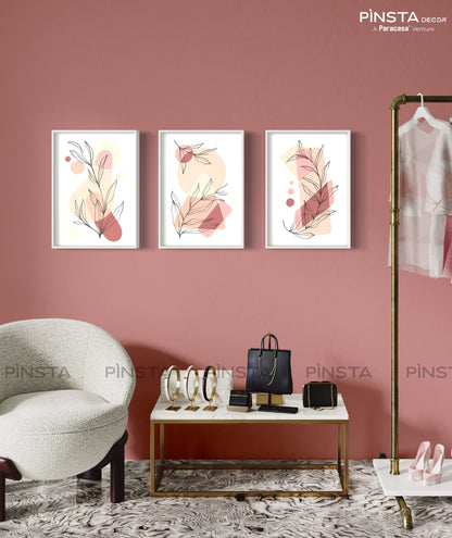 Organic Abstractions (Set of 3)